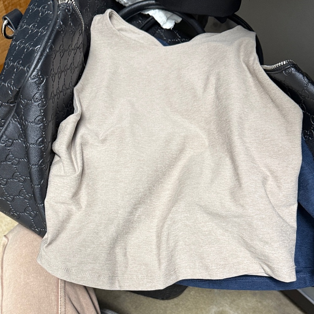 Beyond yoga Casual Beige Sleeveless Top